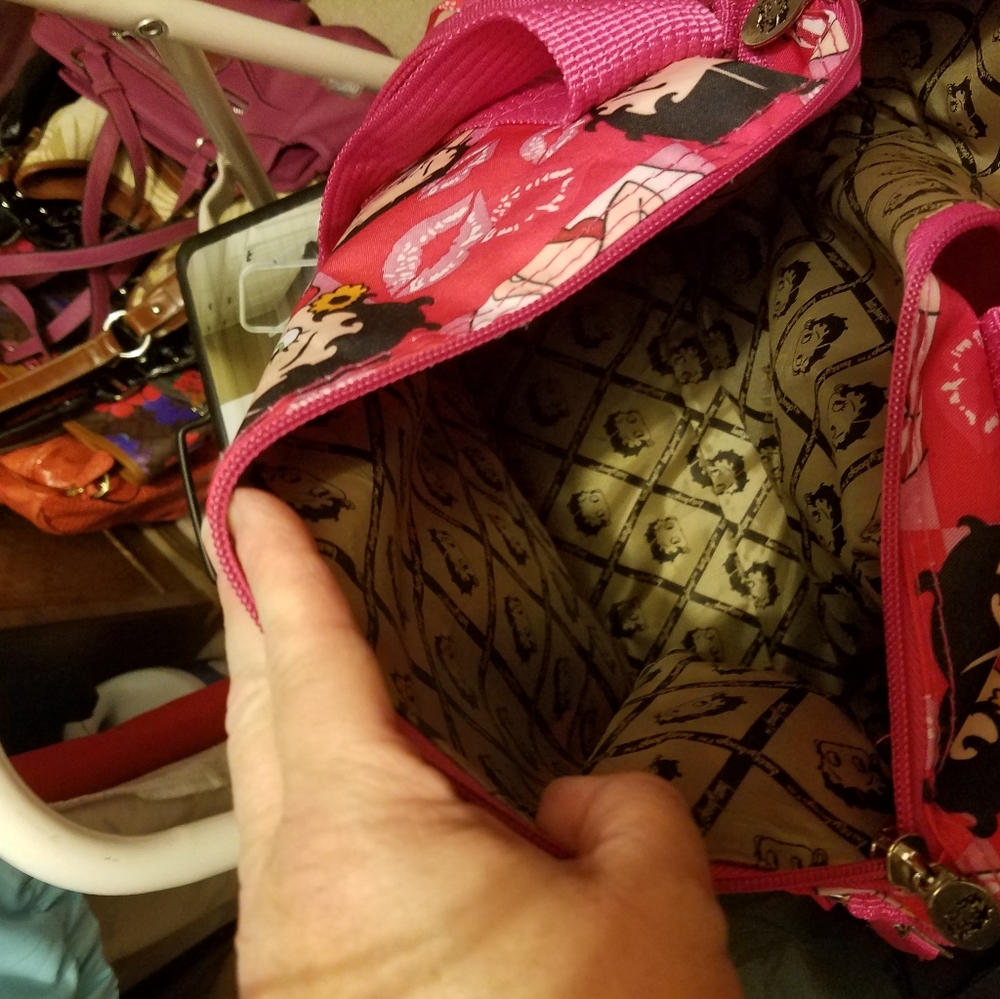 Large size Betty Boop Duffle Bag/Purse Please go - Picture 5 of 11